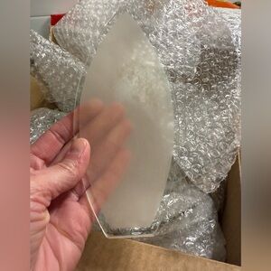 PINK 1980s Lotus Lamp Glass Petal Insert Replacement ''C'' SHAPE